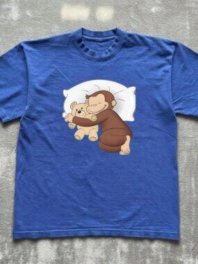 Curious George Monkey Cartoon T-Shirt